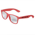 Coral Retro Clear Lenses Sunglasses